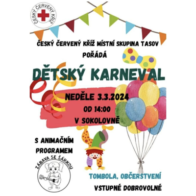 Dětský karneval 3. 3. 2024 v Tasově