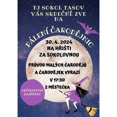 Pálení čarodějnic 30. 4. 2024 v Tasově